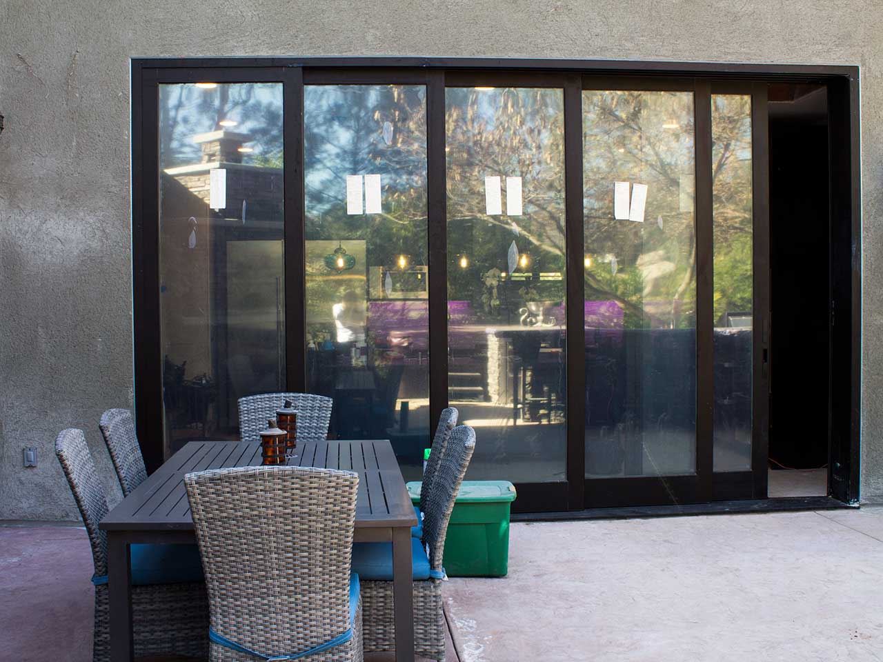 Multi sliding glass patio door system