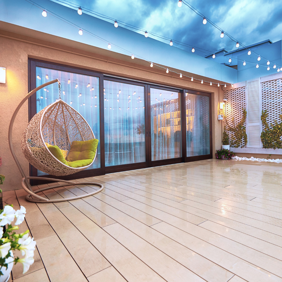 Sliding Glass Door Window replacement in the living room of a San Diego home